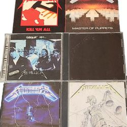 Metallica 6 CD Lot Master Of Puppets Ride The Lightning Garage Days Kill Em All