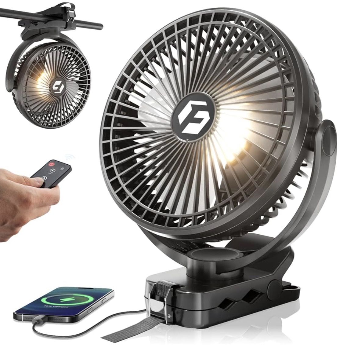 Portable Clip On Rechargable Fan