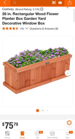 28in. Wood Planter Box-NIB