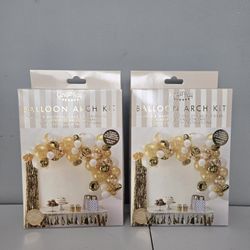 Balloon Arch Kit - 70 Gold And White