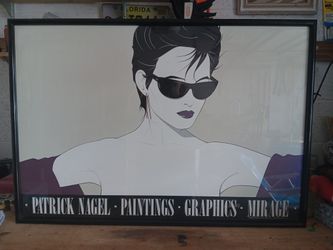 Patrick Nagel "Sunglasses" 1983 Professionally Framed