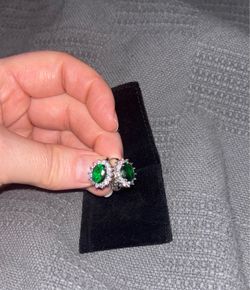 Clip on emerald earrings new