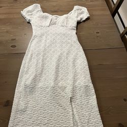 stretchy white dress, size XS