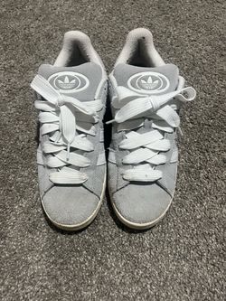 Adidas Campus grey and white trainers