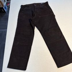VTG Gap Pants Men Carpenter 36x30 Couderoy Double Knee Brown