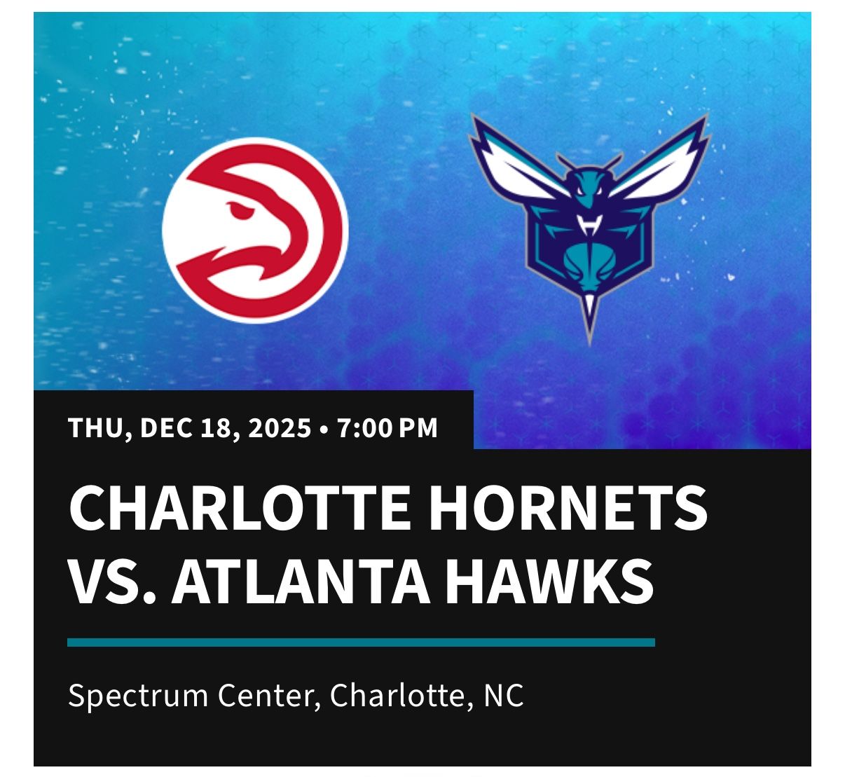 Charlotte Hornets vs Atlanta Hawks