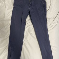 J.Crew Mens 30"W×30"L Navy Blue Chino Pants 100% Cotton