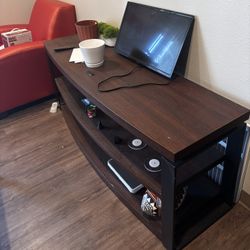 Brown Wooden TV Stand – Sturdy & Stylish  