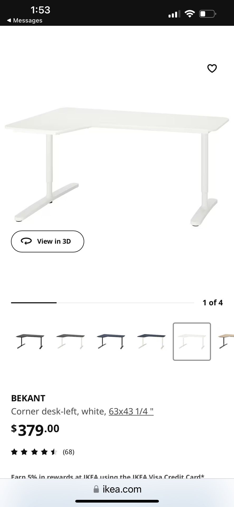IKEA Adjustable Sitting Or Standing Desk