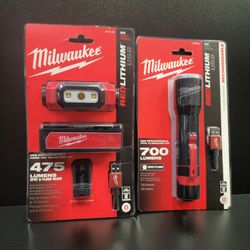 Milwaukee Flashlight/Headlamp Bundle - $100 (Puyallup)