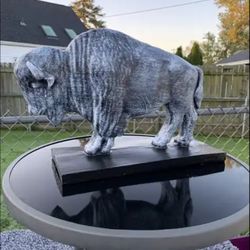 The Old Gray Buffalo Statue