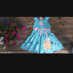 NWT Girls Dress Size 7 Jelly The Pug "Spring in Paris" Collection