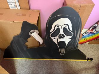 HUGE Spirit Halloween Scream Ghostface Display Sign RARE Horror