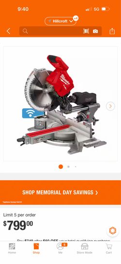 Milwaukee Tool 2739-20 M18 Fuel 12 In Dual Bevel Sliding Compound Miter Saw,