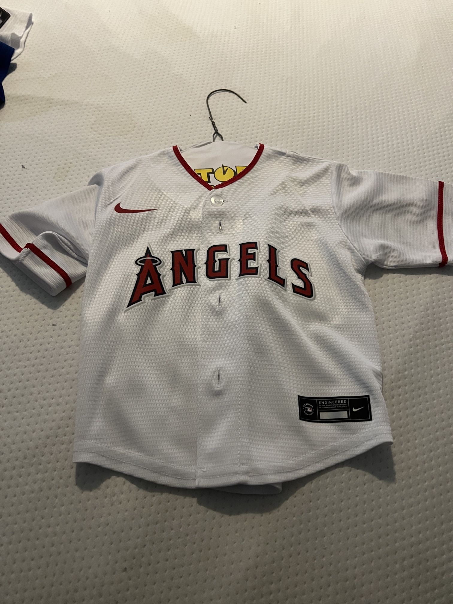 Toddler White Angel Baseball Jerseys