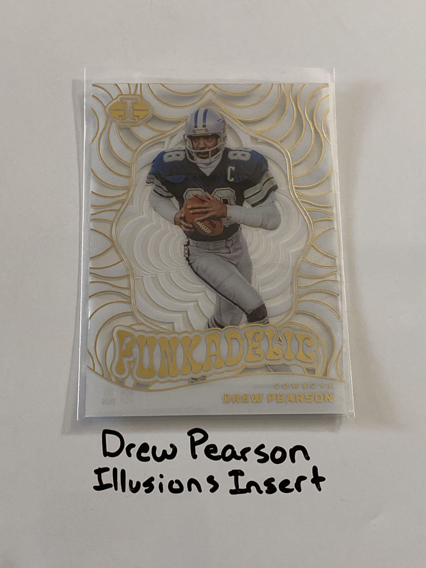 Drew Pearson Dallas Cowboys Hall of Fame WR Illusions Short Print Insert Card. 