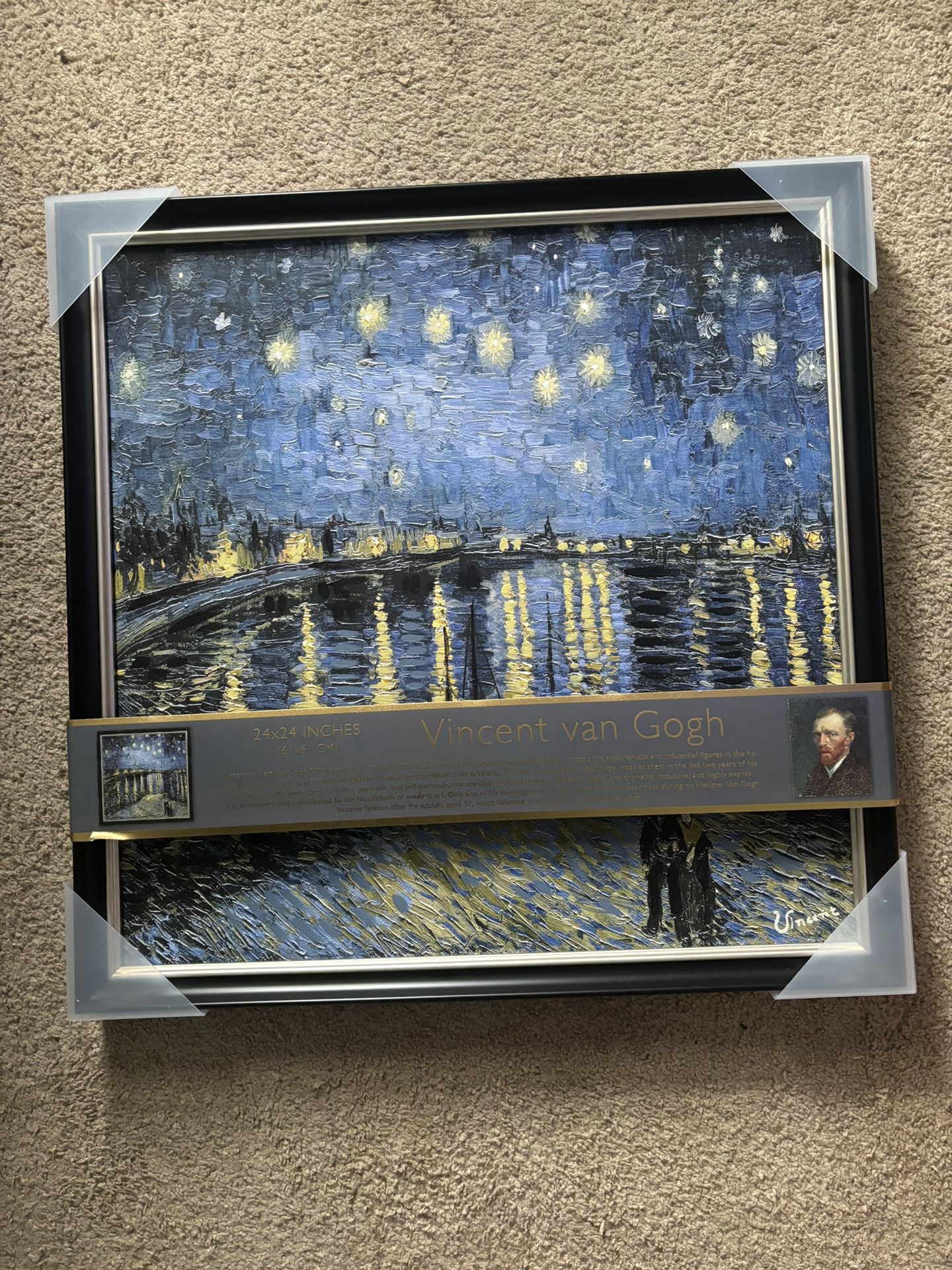 Vincent Van Gogh Canvas With Frame 24x24