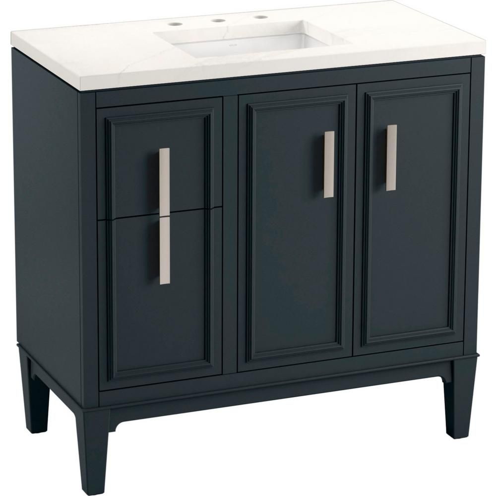 Southerk 36" Bathroom Vanity Cabinet with Sink and Quartz Top