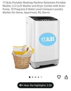 Portable washer with rolling stand