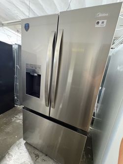 Midea French Door Refrigerator Stainless Steel