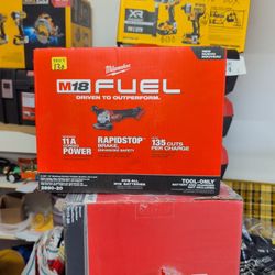 Milwaukee M18 Fuel 4-1/2-5" Braking Grinder Paddle Switch No-lock