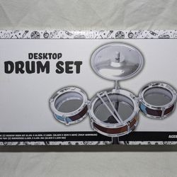 NEW Desktop Drum Set - Musical Instrument - Fully Assembled with Drumsticks
