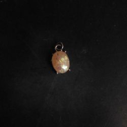 Sterling Silver October Birthstone Opal Pendant 