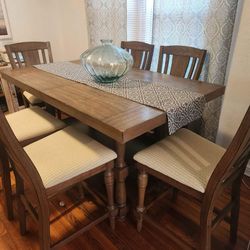Dining Table Set, 6 chairs, w/extension