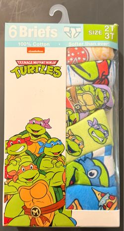 Teenage Mutant Ninja Turtles 2T/3T 6pk Briefs New