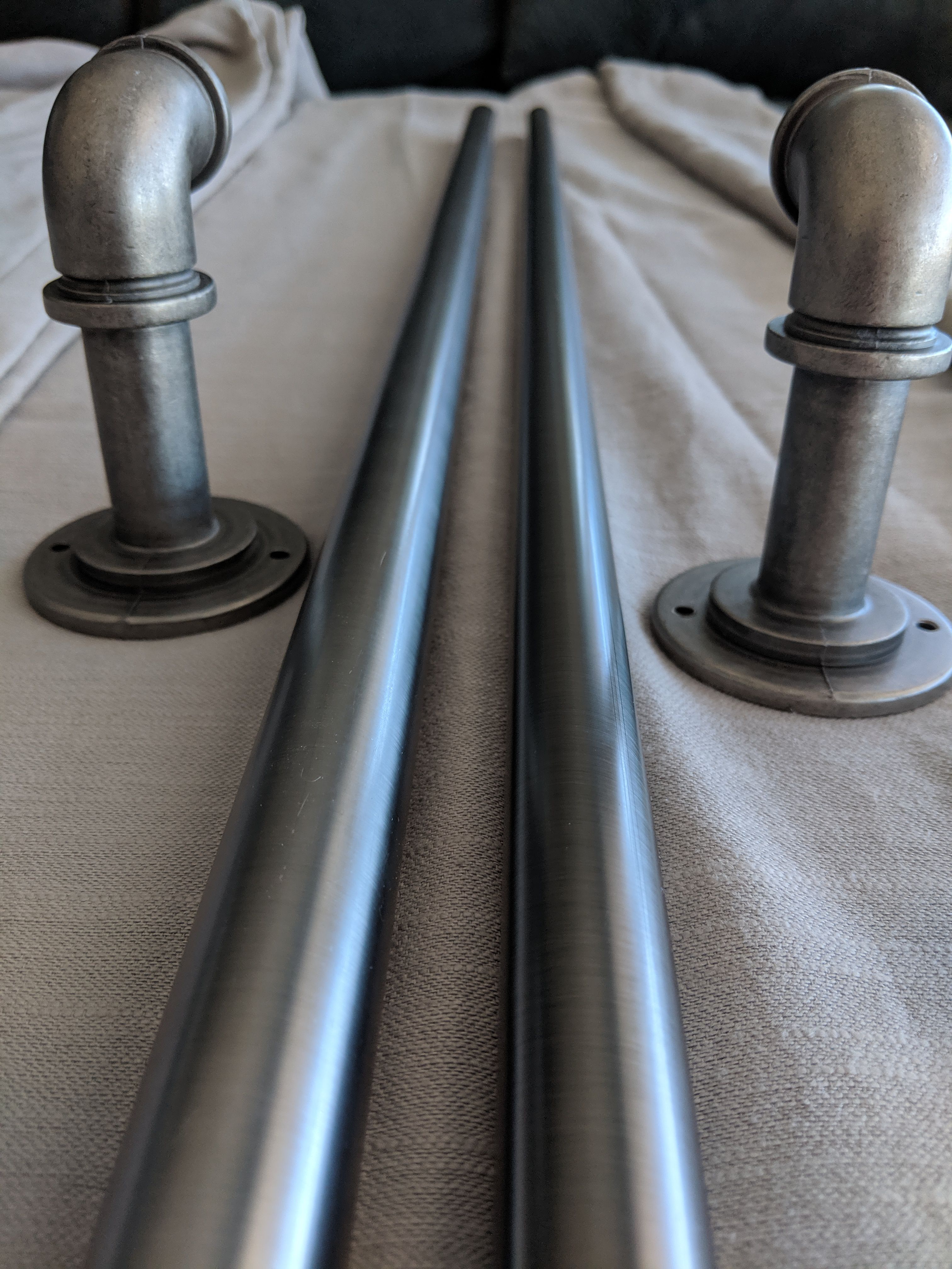Industrial Pipe Curtain Rod Set