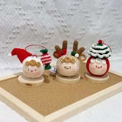 One Piece Crochet Xmas Doll, Keychain, Bag Pendant