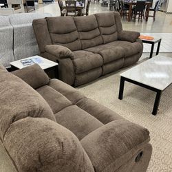 Only $1099. Address In Description. Ashley Furniture Tulen - Chocolate Reclining Sofa