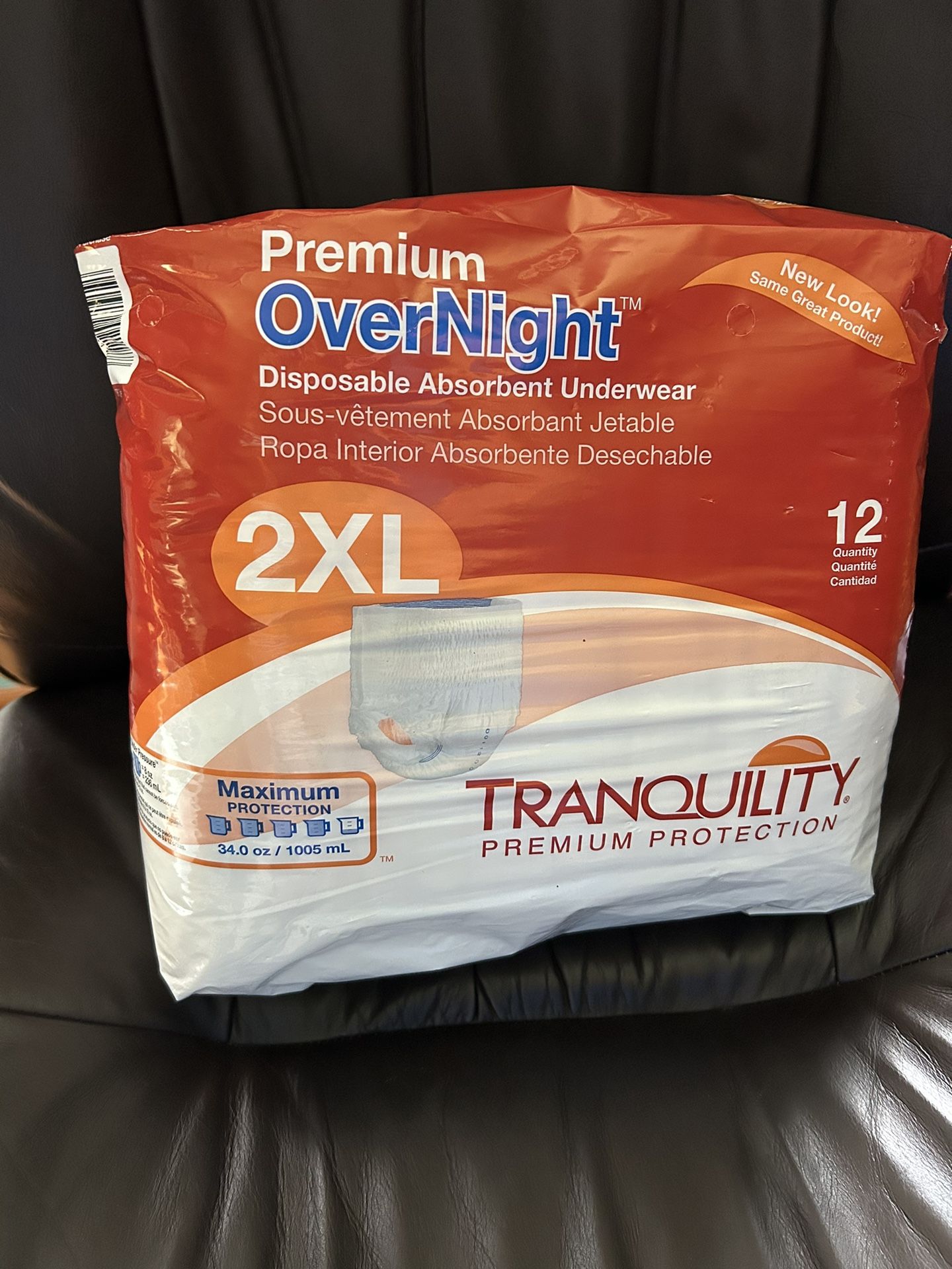 Tranquility Premium Overnight Disposable Absorbent Underwear Size 2XL