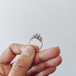 14 K White Gold Shane Co. Engagement Ring