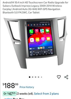 10.4” Android 14 Car Stereo for Subaru Outback/Impreza/Legacy 2009-2014 – Wireless CarPlay, GPS & Bl