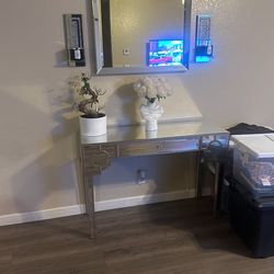 Mirror Console Table And Mirror On Wall