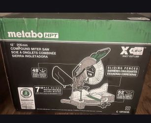 “Metabo HPT 12” Compound Miter Saw XACT Cut LED – New in Box”
