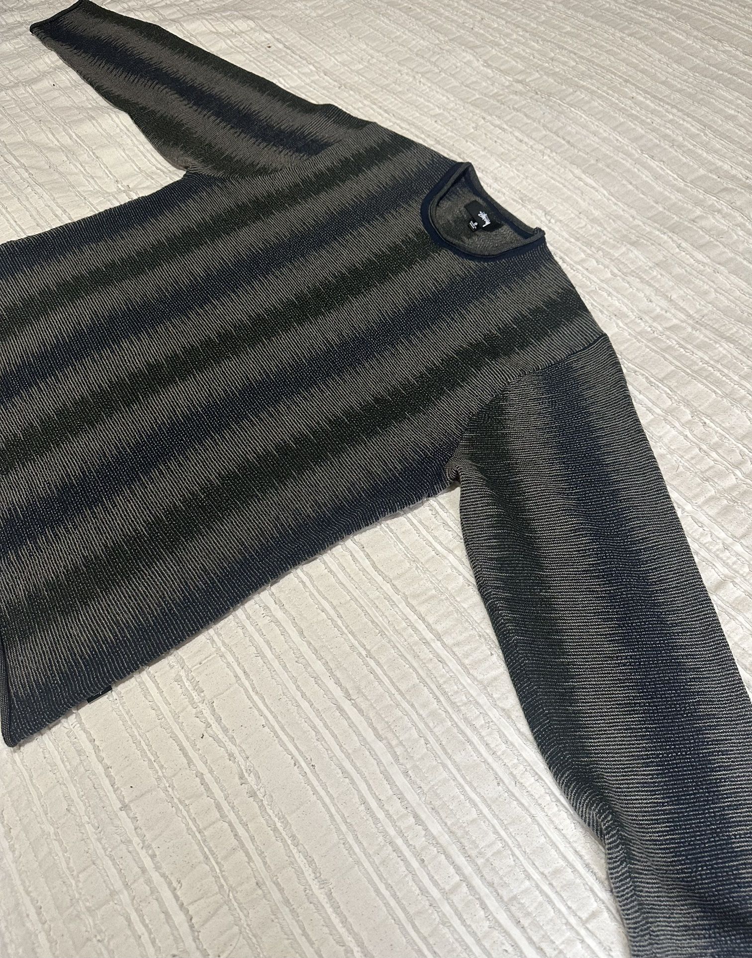 Stussy Wool Striped Long Sleeve Shirt Size Small