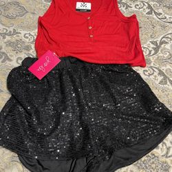 NWT Womens Size Small Sequin Outfit