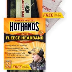 Hot Hands Heated Fleece Headband-1 size fits all-UNISEX & 10+ hours of warmth