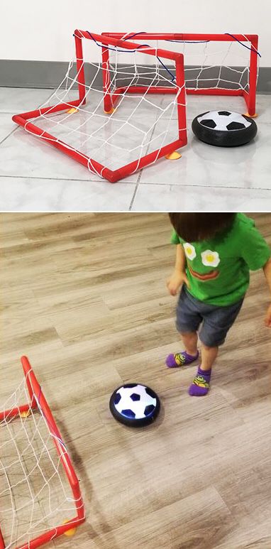 New $10 Hover Air Soccer Ball Toy Set with 2 Goals for Kids Age 3+ Years old, Size: 19x10x10”