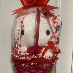 Hello Kitty Plush Basket