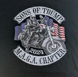 Sons of Trump MAGA Chapter 2024 Voter T-Shirt 100% Cotton Size 2XL XXL Black