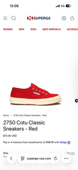 Red women’s Sneakers SUPERGA