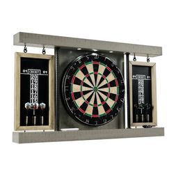 Dartboard Cabinet Set with 18' Sisal Board & LED Lights
