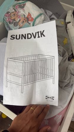 White convertible ikea crib