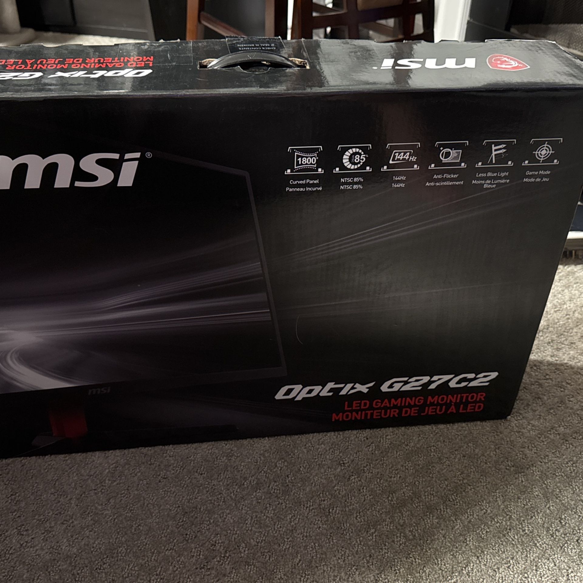 MSI G27C2 Monitor - 27” Gaming Monitor