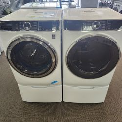 GE Profile Front Load Washer And Dryer Set With Pedestals