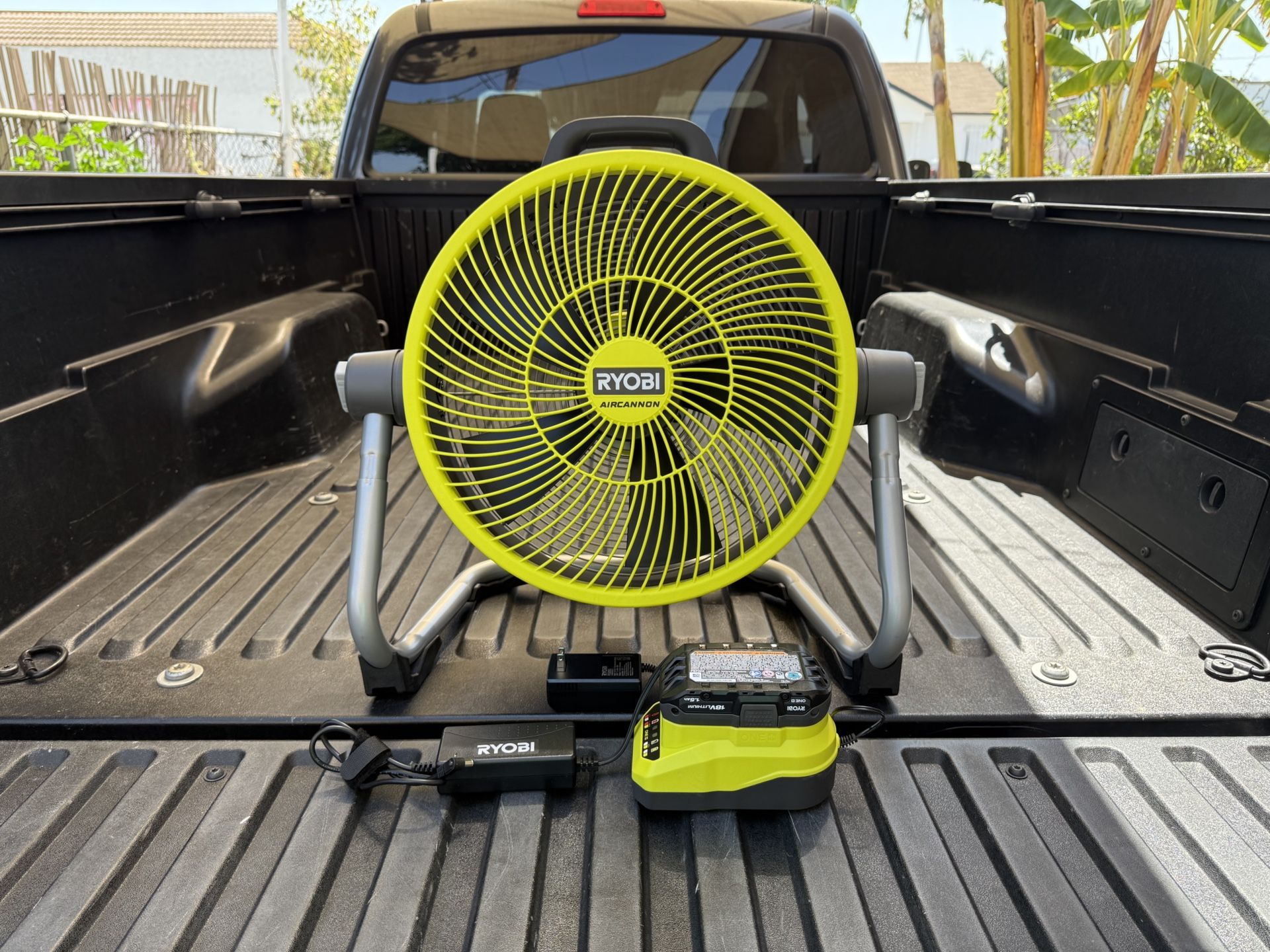NEW RYOBI ONE+ 18V Cordless Hybrid WHISPER SERIES 14 in. Air Cannon Fan w/1.5Ah Battery & Charger