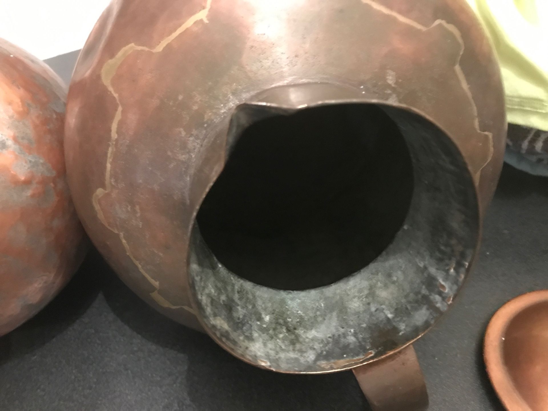 5- copper pots some vintage 24 each all$110
